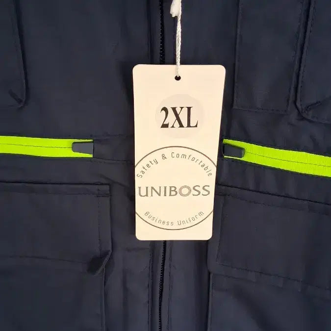 [SOLD OUT] UNIBOSS 작업조끼 2XL 네이비 형광색