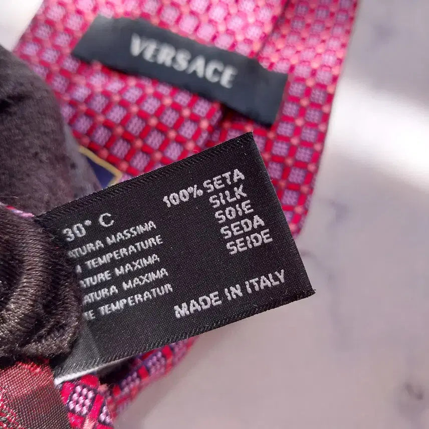 [BUNJANG] Versace Silk Jacquard Tie / 베르사체 실크 레드 자카드 넥타이 9cm A+등급 K2498