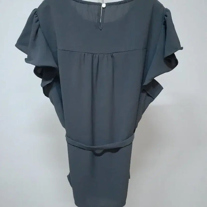 [SOLD OUT] 새상품 러플  블라우스 그레이