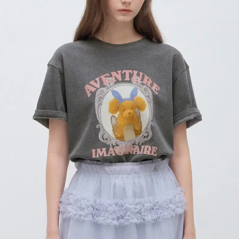 [BUNJANG] Ozzececond Printed Half Sleeve T-Shirt / 새상품)오즈세컨 프린티드 하프 슬리브 티셔츠