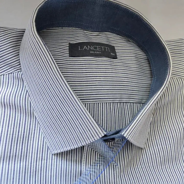 [BUNJANG] LANCETTI Solid Dress Shirt / 새제품 LANCETTI 긴팔 셔츠 100 드레스셔츠 와이셔츠 솔리드셔츠