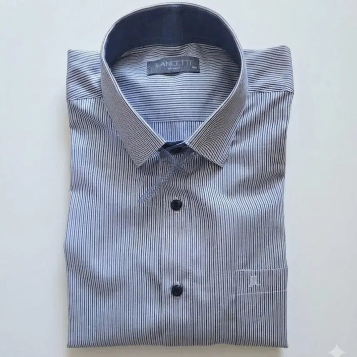 [BUNJANG] LANCETTI Solid Dress Shirt / 새제품 LANCETTI 긴팔 셔츠 100 드레스셔츠 와이셔츠 솔리드셔츠