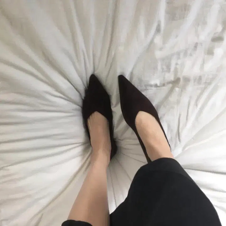 [BUNJANG] Stiletto Flat Shoes / Brown 245 / 스틸레토 플랫슈즈/브라운 245