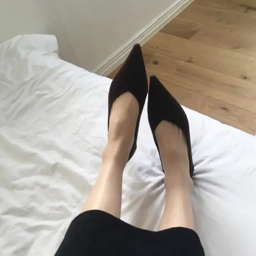 [BUNJANG] Stiletto Flat Shoes / Brown 245 / 스틸레토 플랫슈즈/브라운 245