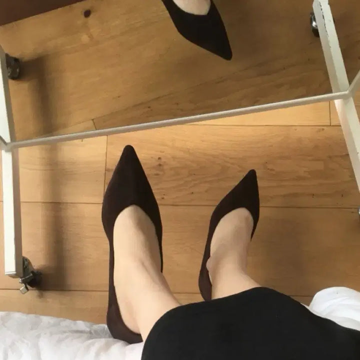 [BUNJANG] Stiletto Flat Shoes / Brown 245 / 스틸레토 플랫슈즈/브라운 245