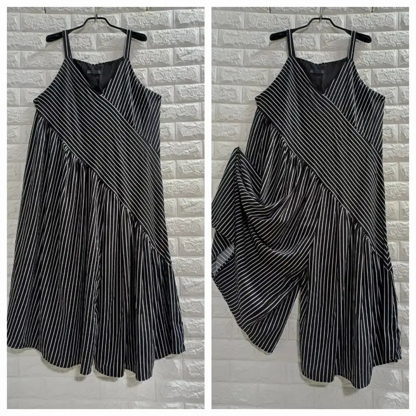 [BUNJANG] Stripe Frill Jumpsuit / 스트라이프 프릴점프수트