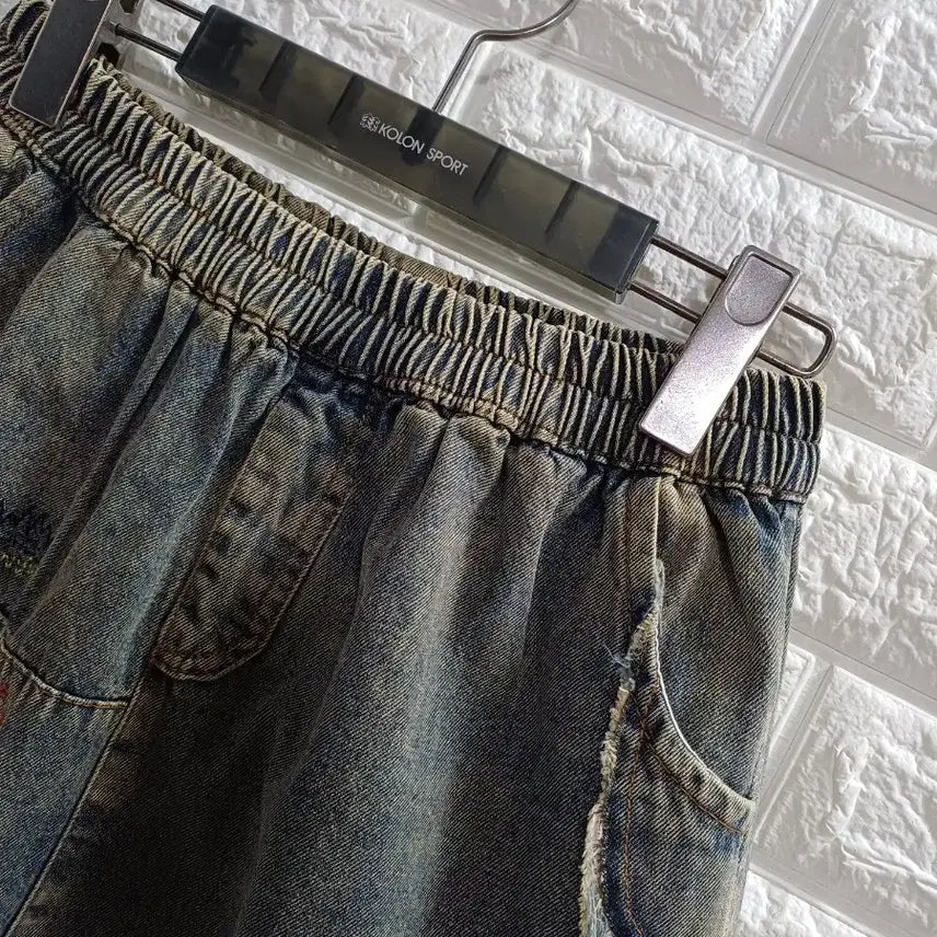 [BUNJANG] Banding Washing Denim Skirt / 밴딩 워싱 데님스커트 야옹