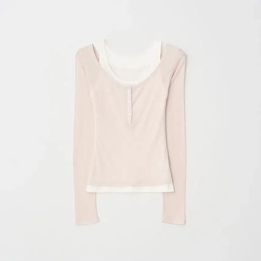 [SOLD OUT] 리즈 baby button layered tee 베이비버튼레이어드티
