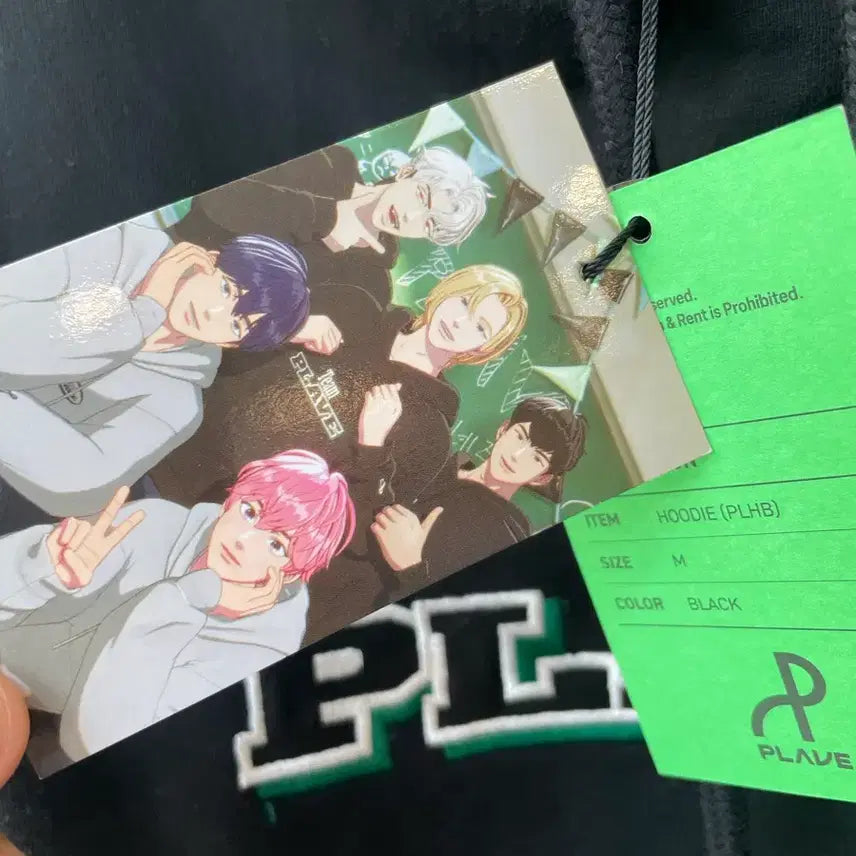 [SOLD OUT] (새상품) 플레이브 블랙 후드티셔츠 M