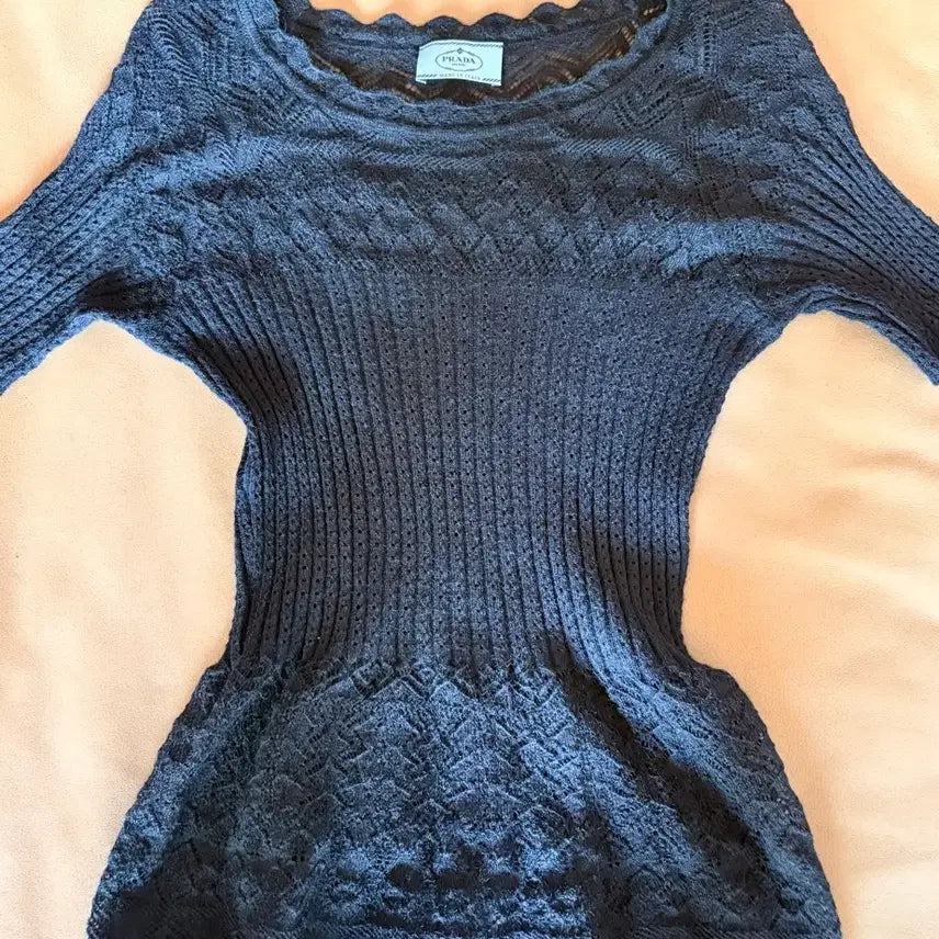 [BUNJANG] Prada Mohair Knit Top 40 / 프라다 블랙 모헤어 니트 탑 40