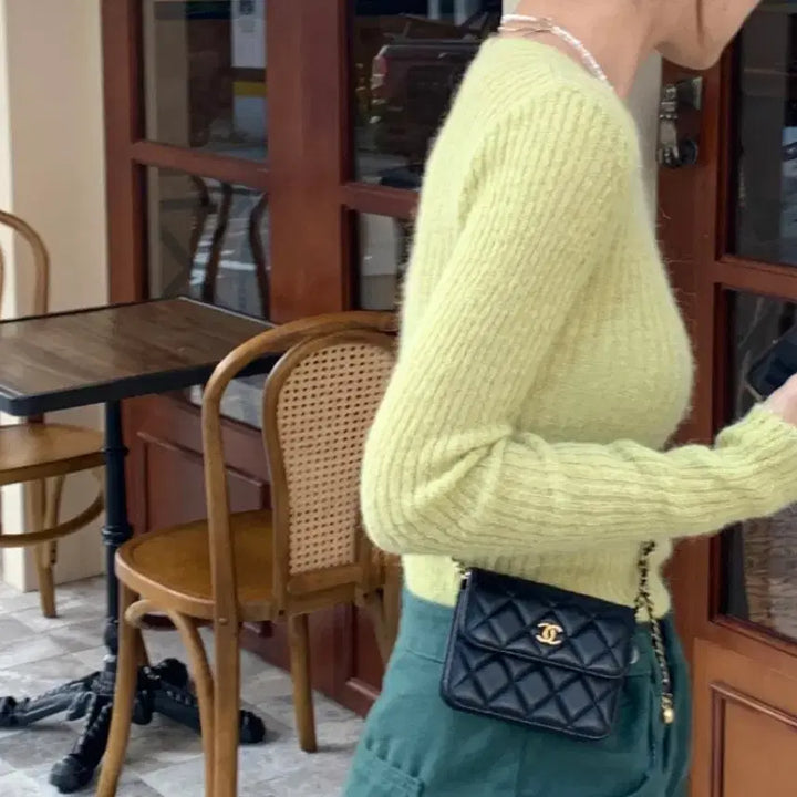 [BUNJANG] Noniou Alpaca Knit Lime / 노니유 알파카니트 라임 / 봄 가을 니트