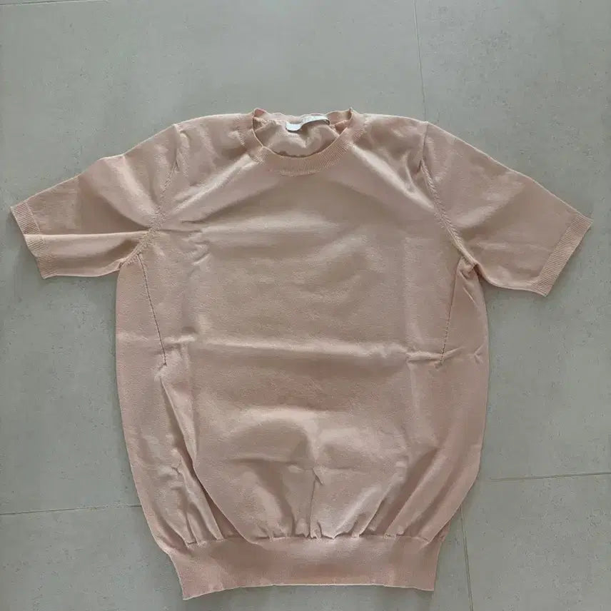 [BUNJANG] UNIT Linen Short-Sleeve Knit Top / UNIT 린넨 반팔 니트 핑크