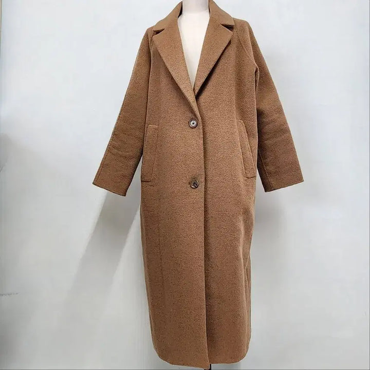[BUNJANG] Plastic Island Wool Blend Long Coat (S) / 플라스틱 아일랜드(PLA) 울 혼방 롱 코트  S