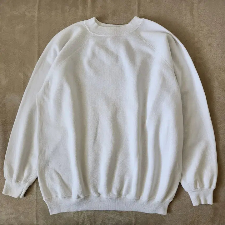 [BUNJANG] Hanes Blank Crewneck Sweatshirt / 90s 빈티지 USA Hanes 헤인즈 무지 맨투맨 화이트 XL