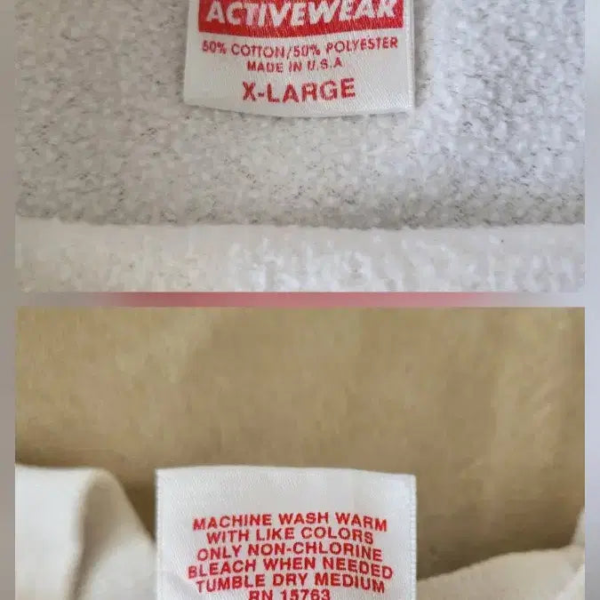 [BUNJANG] Hanes Blank Crewneck Sweatshirt / 90s 빈티지 USA Hanes 헤인즈 무지 맨투맨 화이트 XL