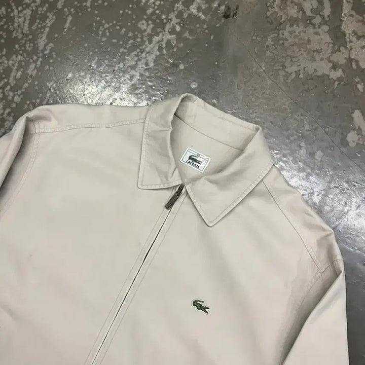 [BUNJANG] Lacoste Cotton Blouson Beige Jacket / 라코스테 코튼 블루종 베이지