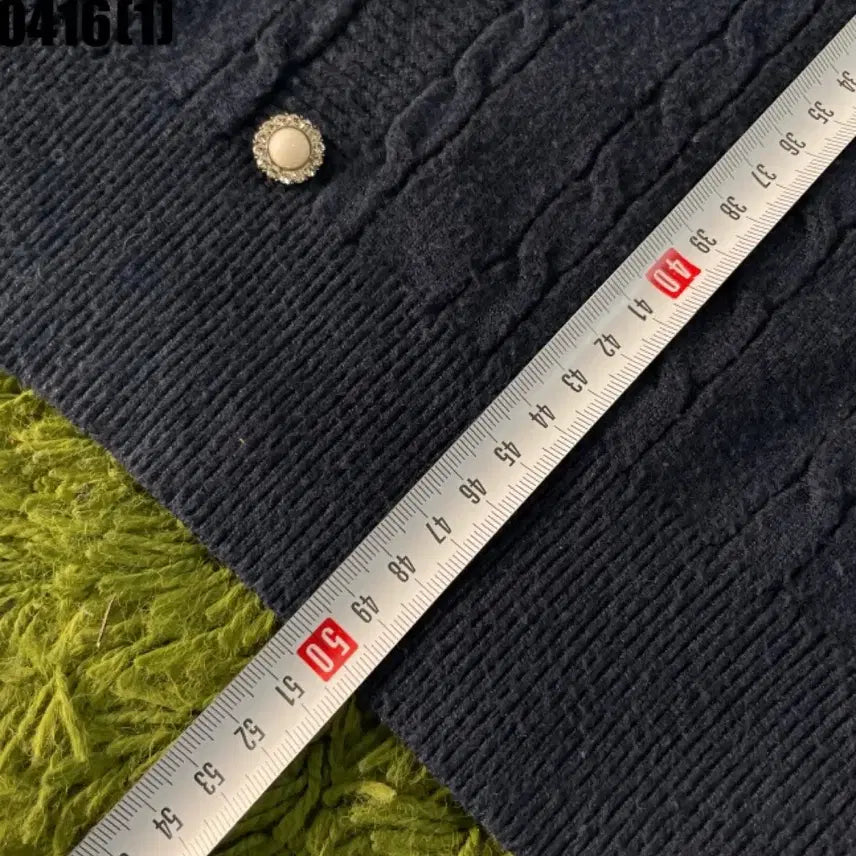 [BUNJANG] Muzak Cable Knit Navy Cardigan S / Muzak 꽈배기 네이비 가디건 S