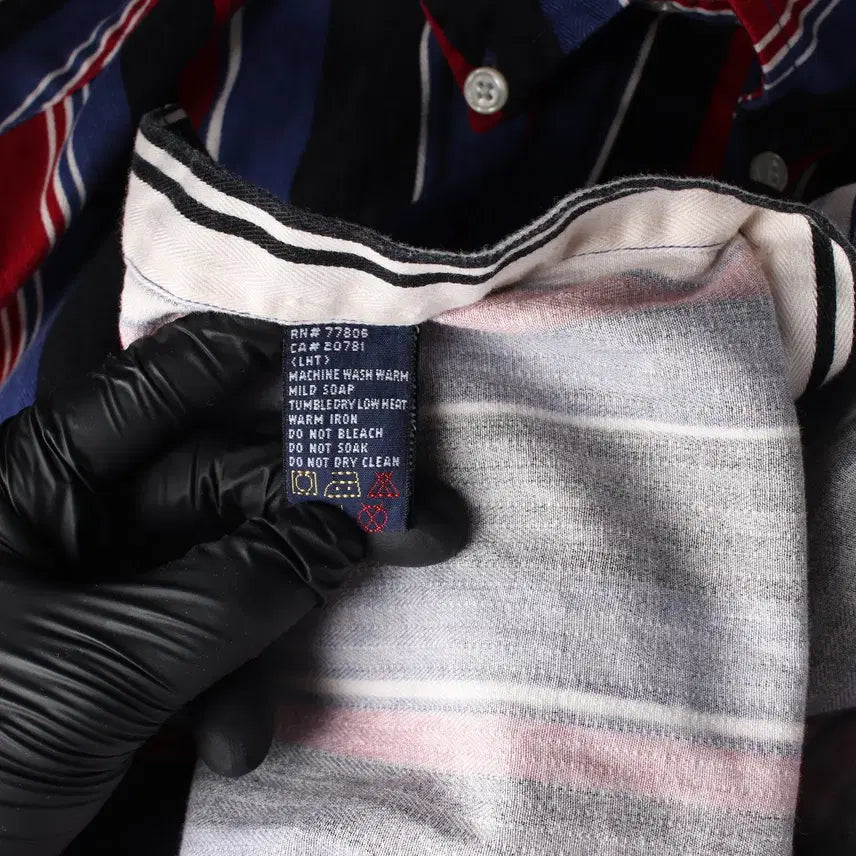 [BUNJANG] Tommy Hilfiger Stripe Shirt Black (S) / 타미힐피거 스트라이프 셔츠 블랙 S