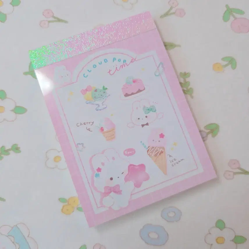 [BUNJANG] Heisei Pudding Rabbit Mini Memo Pad / 일본정품)헤이세이 푸딩 토끼 미니떡메 지류 다꾸