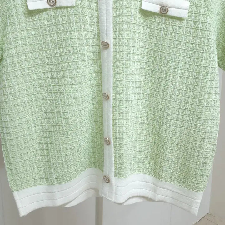 [SOLD OUT] 새상품 비스코스 트위드 니트