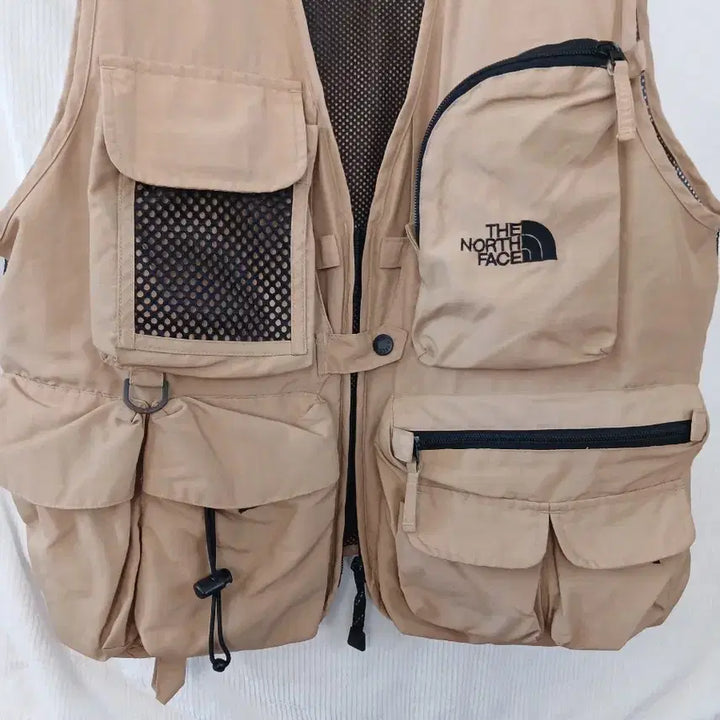 [SOLD OUT] 노스페이스 베이지색 포켓 조끼 100