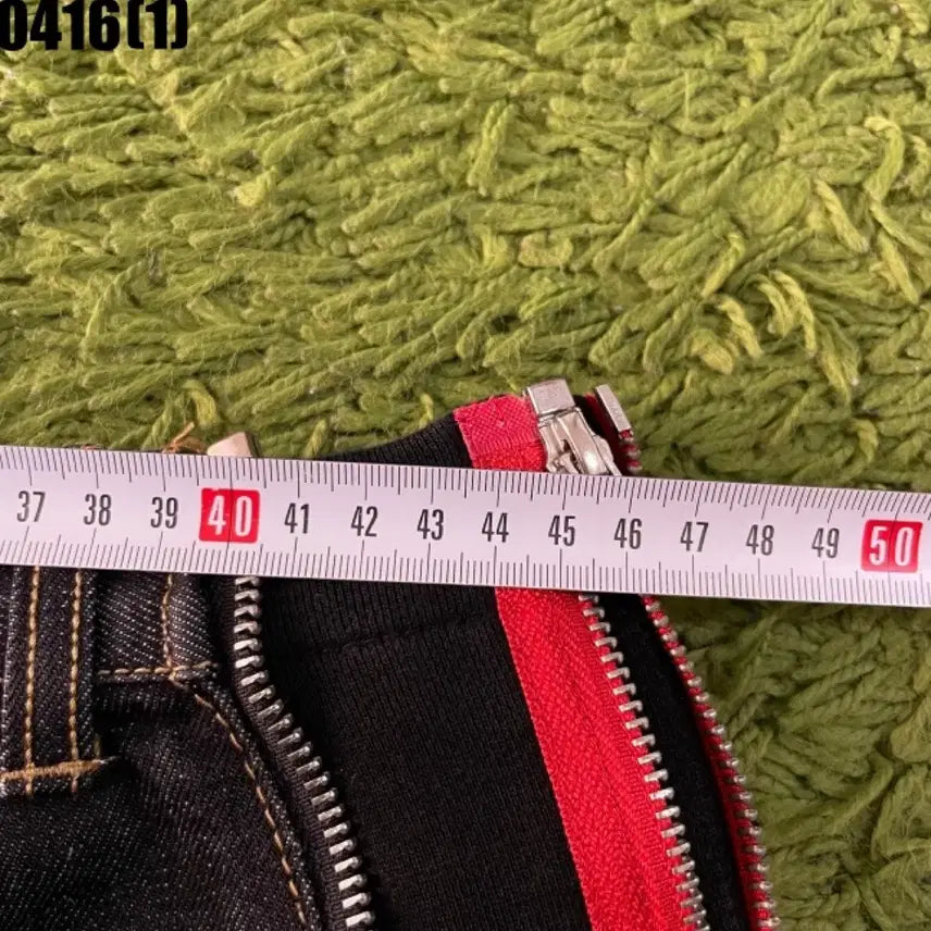 [SOLD OUT] 낫포너드 레드라인 지퍼 데님팬츠 XL