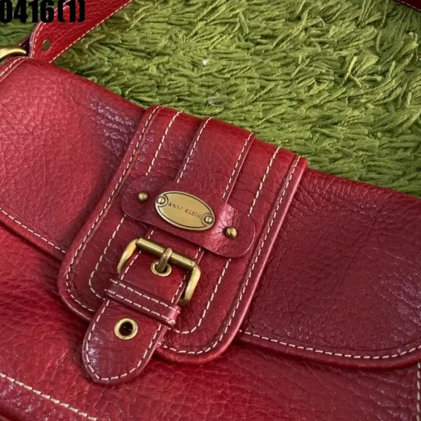 [BUNJANG] Anne Klein Red Shoulder Bag / 앤클라인 레드 숄더백 가방