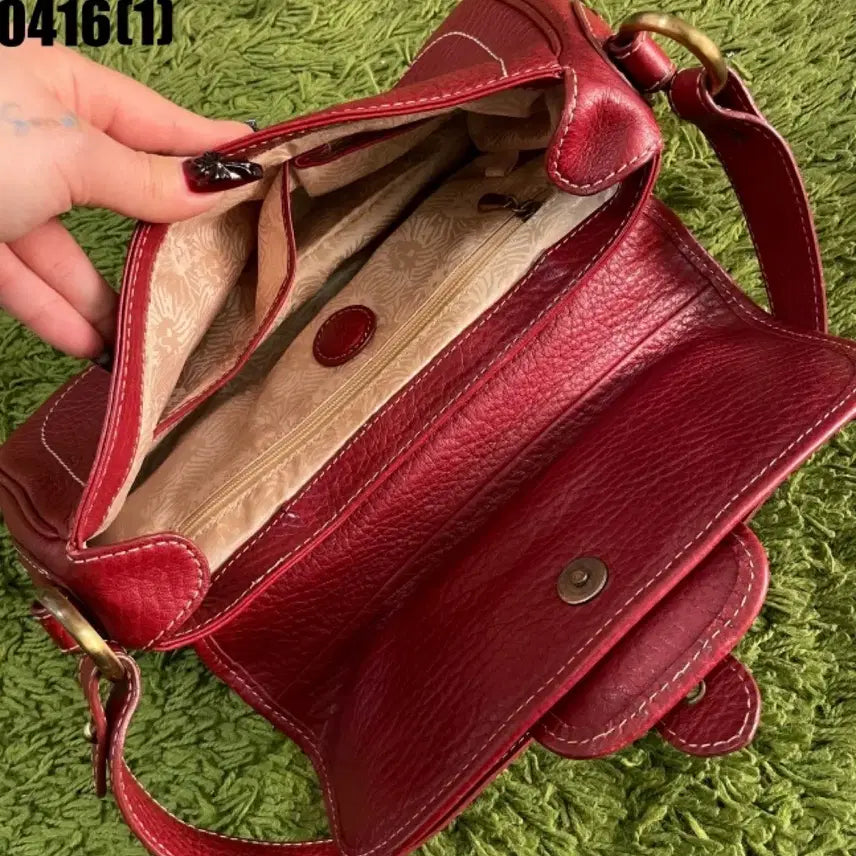 [BUNJANG] Anne Klein Red Shoulder Bag / 앤클라인 레드 숄더백 가방