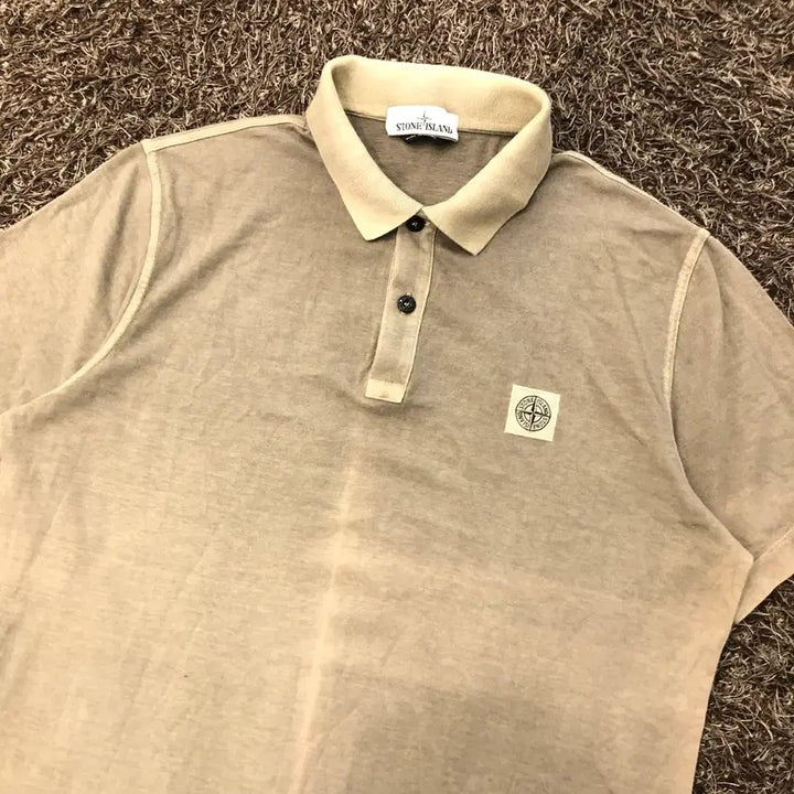 [SOLD OUT] XL 스톤아일랜드 패치 로고 카라 반팔 티셔츠