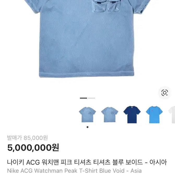 [SOLD OUT] 나이키 ACG 워치맨 피크 반팔 티셔츠 블루 보이드 S~M사이즈