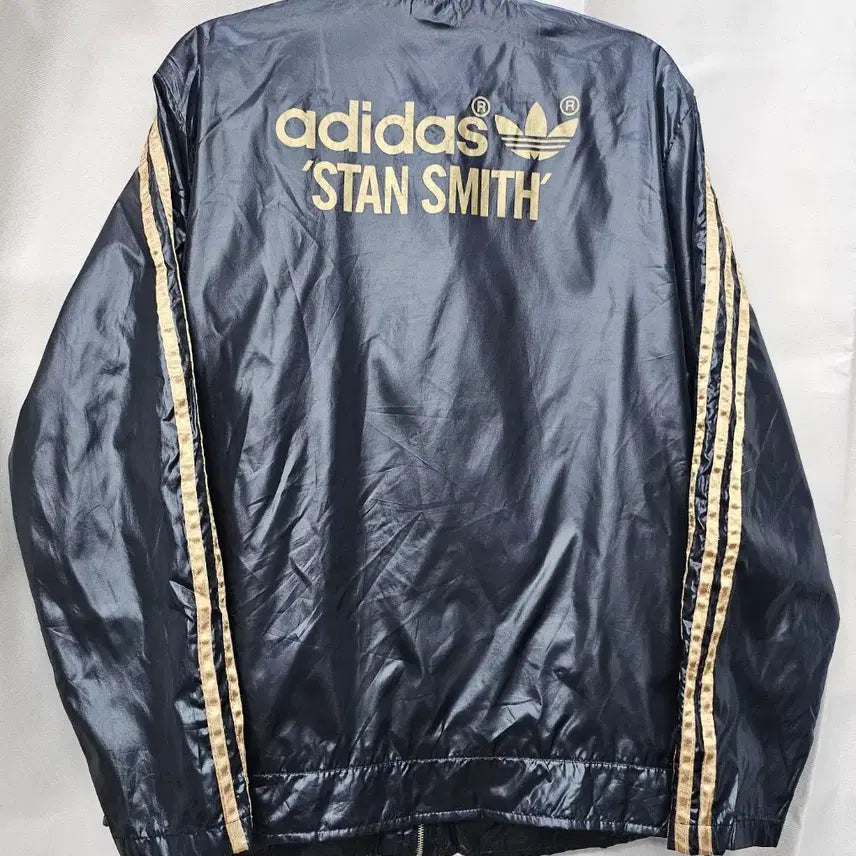 [BUNJANG] Adidas Black/Gold Tricolor Track Jacket / 아디다스 블랙/골드 삼선 바람막이 자켓