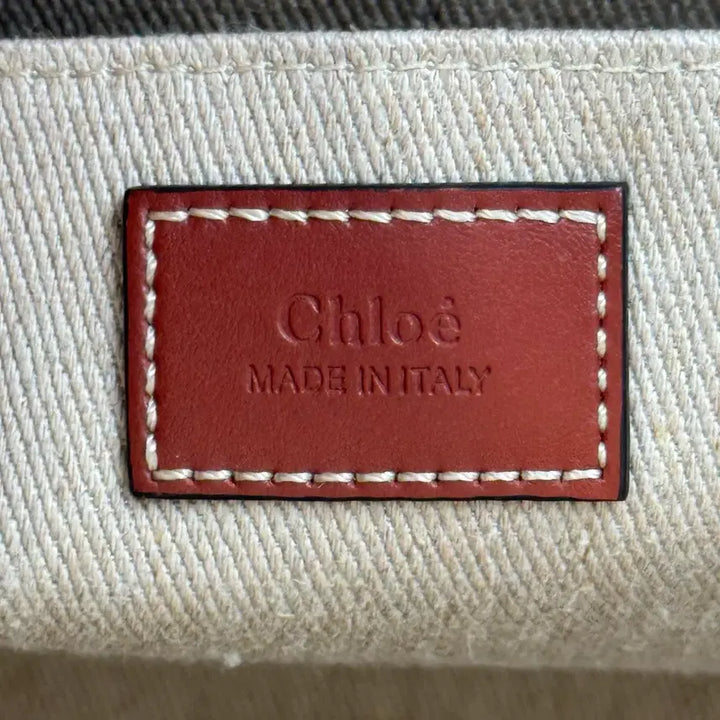 [BUNJANG] Chloé Woody Medium Canvas Tote Bag / 끌로에 우디백 미디움 캔버스 토트백