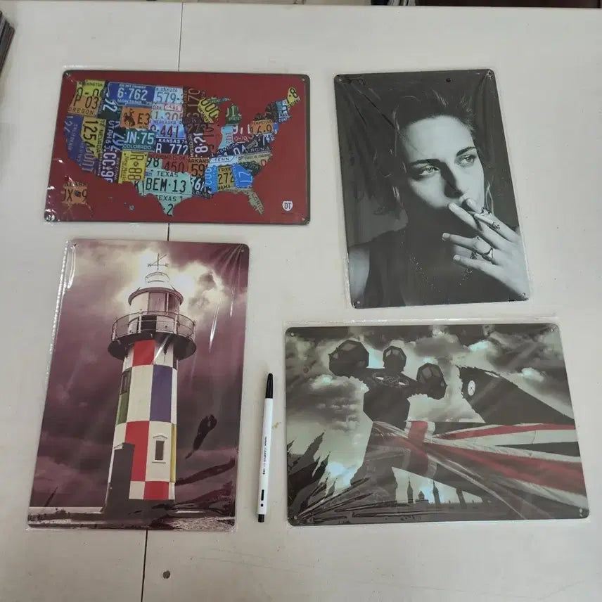 [BUNJANG] Vintage Metal Sign Set / 철제 간판 14종류에49000원 크기30cmX20cm