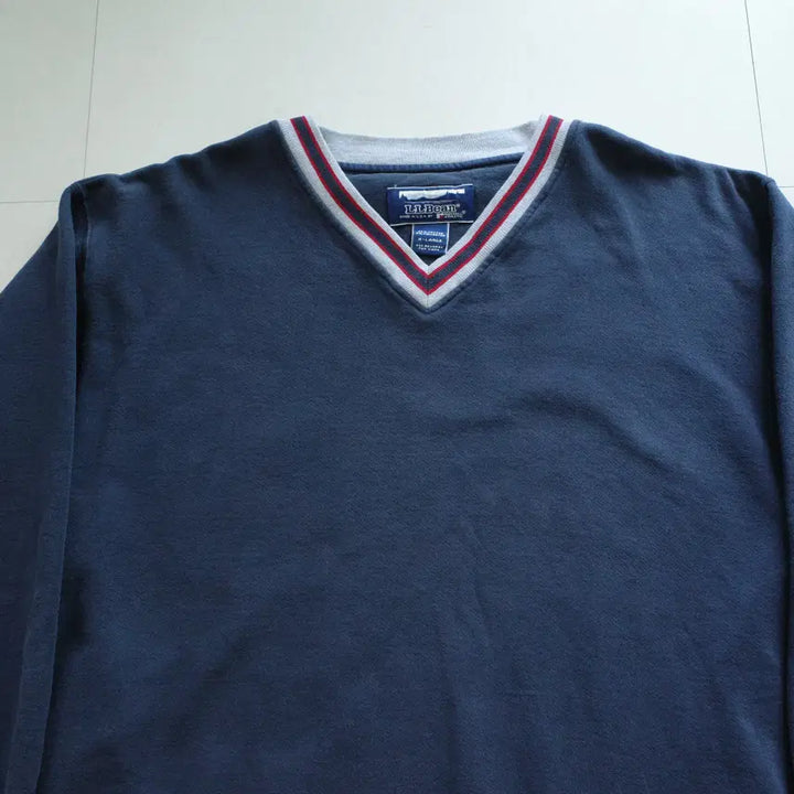[SOLD OUT] 90s 엘엘빈 x 러셀 MADE IN USA 브이넥 스웨트 (XL)