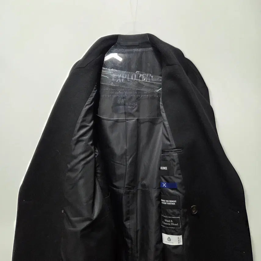 [BUNJANG] In Silence Black Wool Cashmere Long Coat / 인사일런스 블랙 울 캐시미어 롱 코트 M 26041602