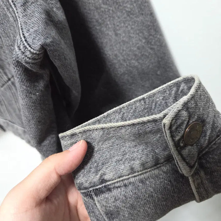 [SOLD OUT] 자라 여성 흑청 데님 크롭 자켓 M 26041605