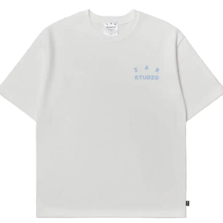 [SOLD OUT] 아이앱 스튜디오 반팔 티셔츠 크림 스카이 블루 [XL]