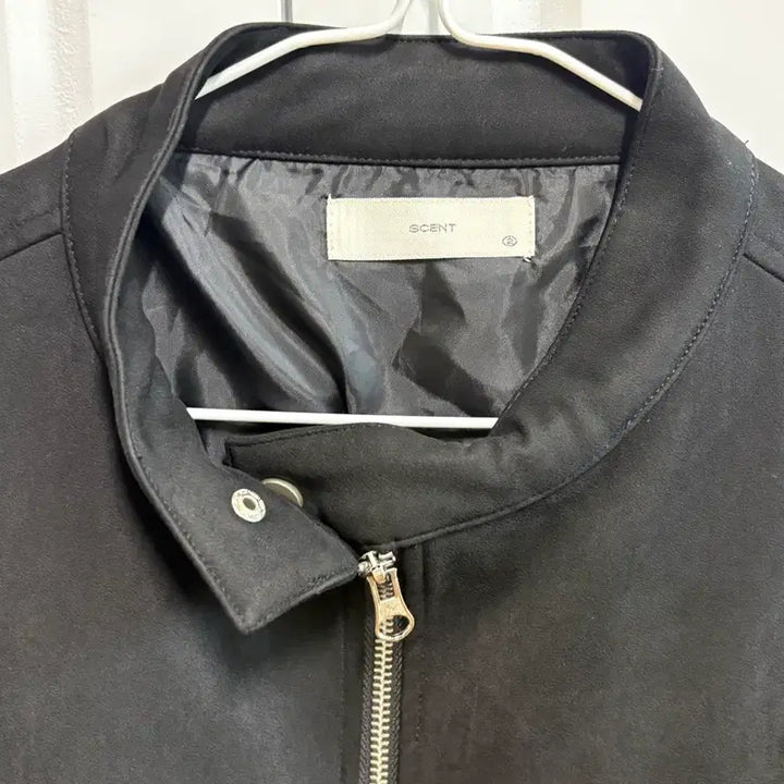 [BUNJANG] Suede Black High Neck Jacket / 스웨이드 블랙 하이넥 자켓