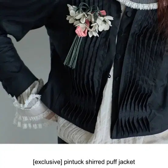 [BUNJANG] Freckle Pintuck Shirred Puff Jacket / 프레클 pintuck shirred  puff jacket