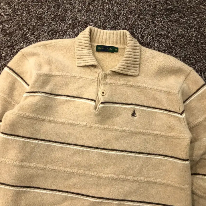 [BUNJANG] Beanpole 105 Knitted Polo Shirt / 105 빈폴 카라 니트