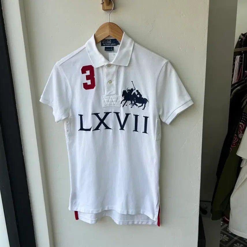 [SOLD OUT] 폴로 랄프로렌 화이트 빅포니 반팔 럭비티 카라티