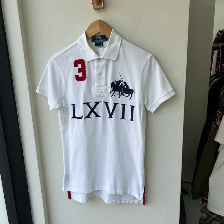 [SOLD OUT] 폴로 랄프로렌 화이트 빅포니 반팔 럭비티 카라티