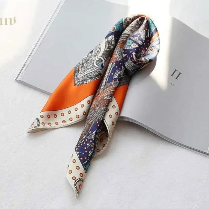 [SOLD OUT] 오렌지 패턴스카프(새상품)