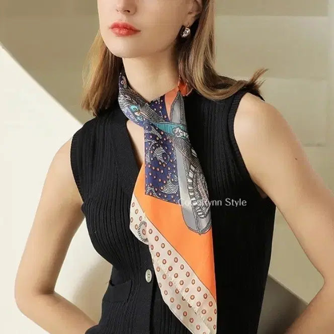 [SOLD OUT] 오렌지 패턴스카프(새상품)