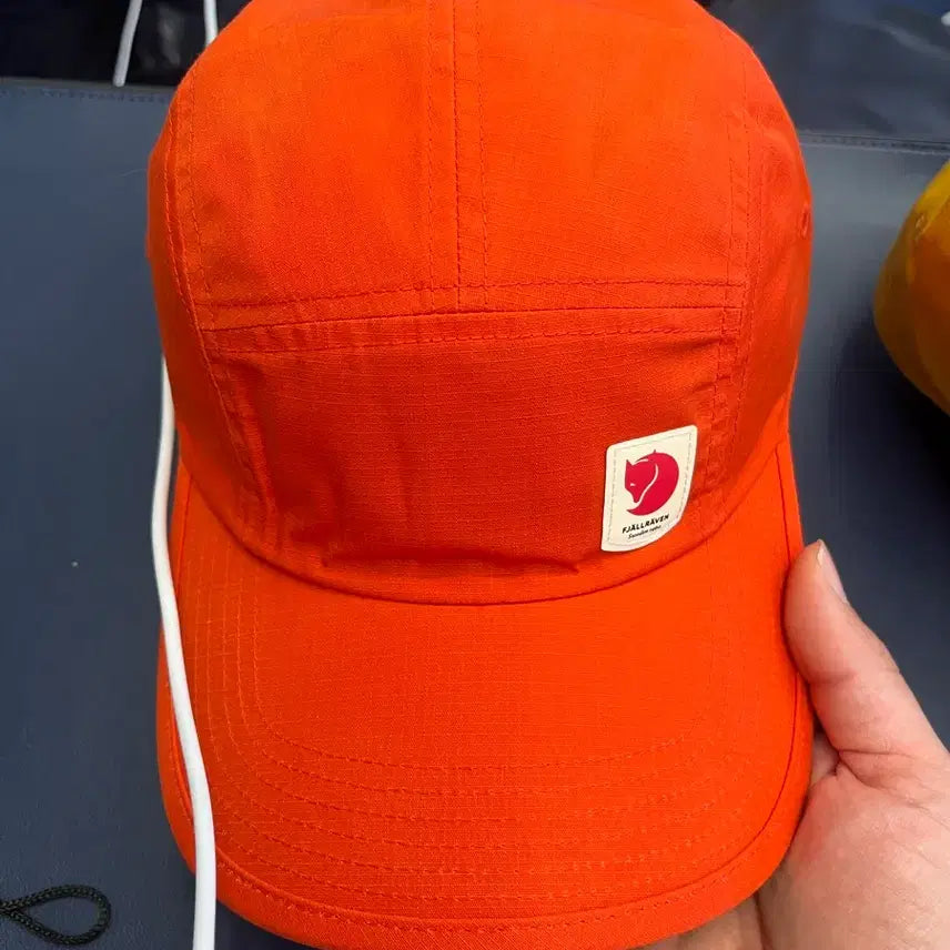 [BUNJANG] Fjallraven Orange Ball Cap Hat / 피엘라벤 오렌지색 볼캡 모자