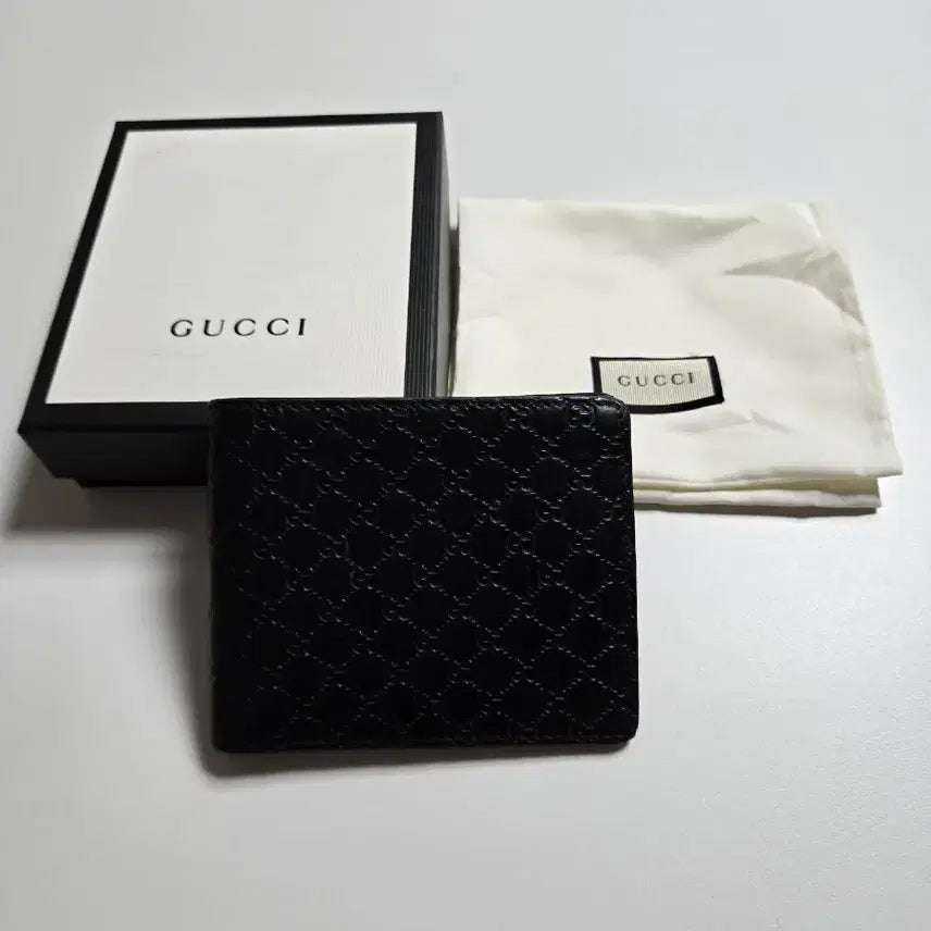 [BUNJANG] Gucci Micro GG Bifold Wallet Black / 구찌 마이크로 시마 반지갑 블랙