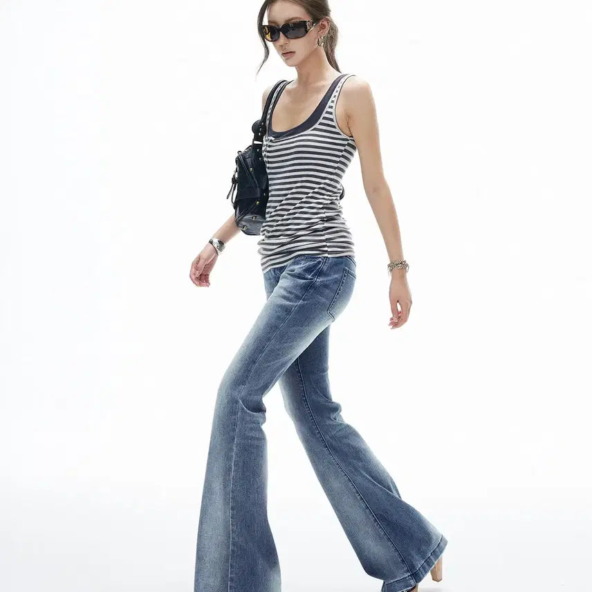 [BUNJANG] iamxiaa Retro Gradient Washed Low-Rise Jeans / iamxiaa 아엠시아 레트로 그라데이션 워싱 로우라이즈 진