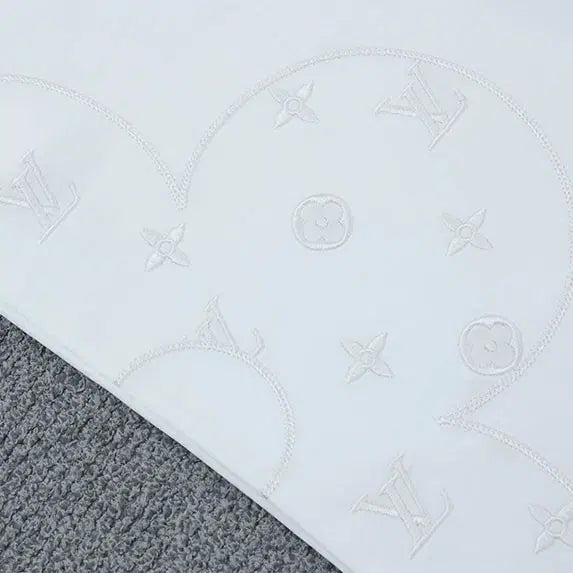 [BUNJANG] Louis Vuitton Monogram Flower Embroidered Round T-Shirt / 모노 플라워 자수로고 라운드 티셔츠