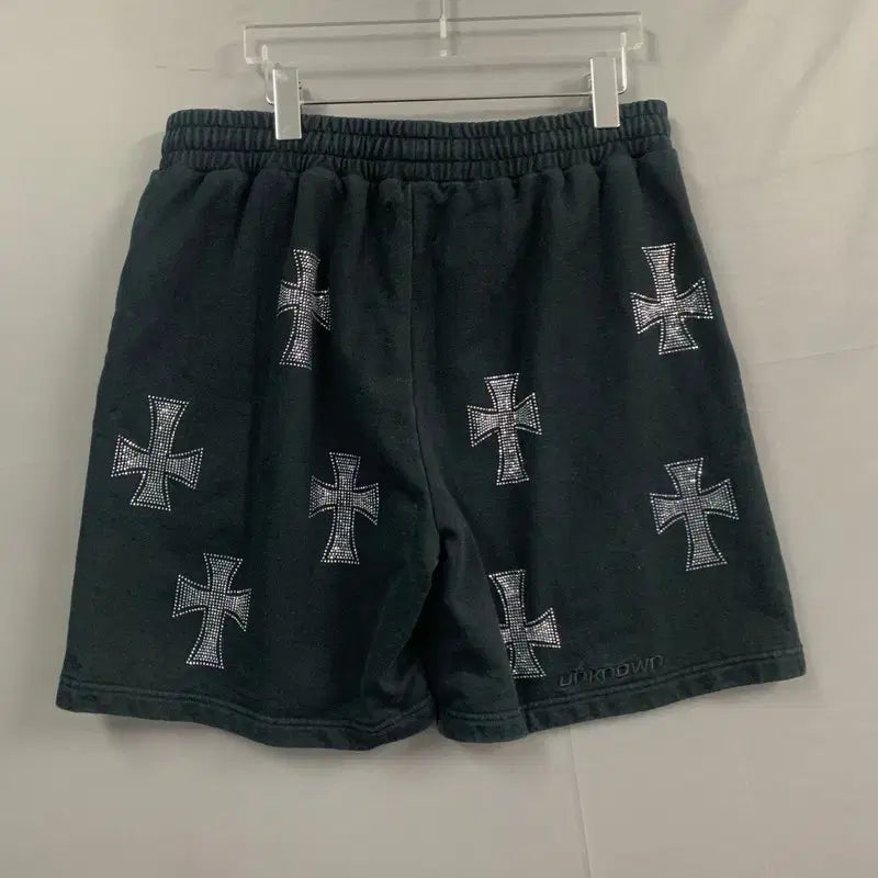 [BUNJANG] UNKNOWN Cross Street Sweat Shorts / XL 언노운 UNKNOWN 크로스 십자가 스트릿 스웻 쇼츠 반바지