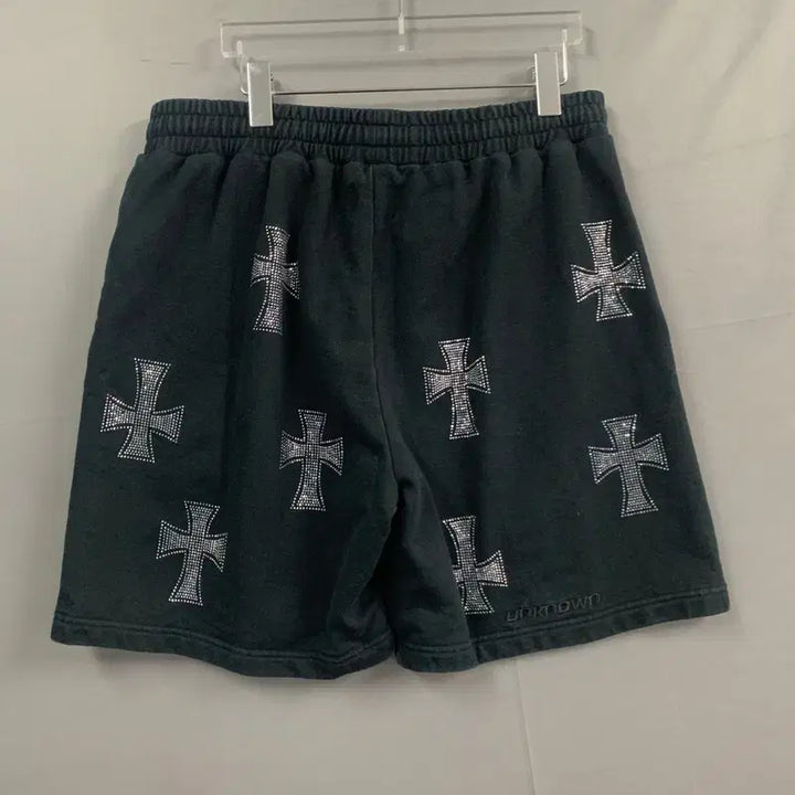 [BUNJANG] UNKNOWN Cross Street Sweat Shorts / XL 언노운 UNKNOWN 크로스 십자가 스트릿 스웻 쇼츠 반바지